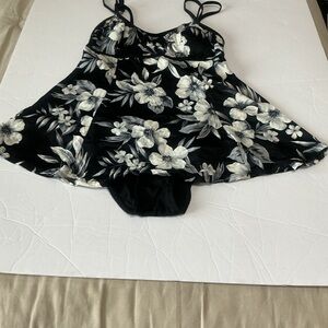 Floral Black and cream one piece  Swimsuit